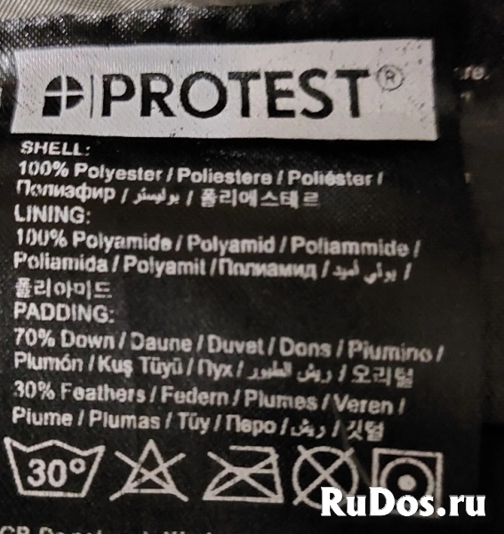 Пуховик женский Protest , б/у , в хорошем состоянии . Размер  указан на пуховике L , но идёт на наш размер - 46 . изображение 5
