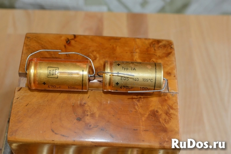 Конденсаторы  электролитические ROE, Германия, винтаж изображение 3
