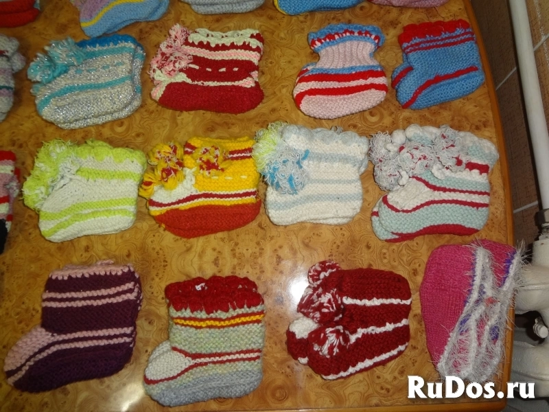 Пинетки вязаные детские изображение 9