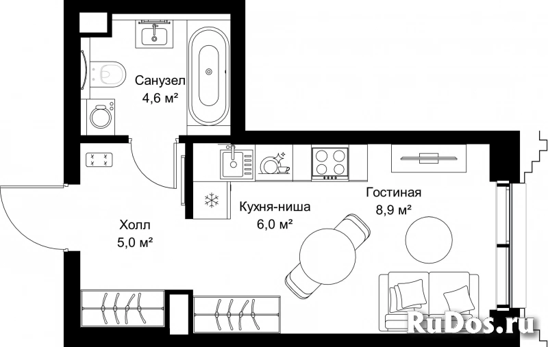 Продам 1 комнатную квартиру 24.5 м2 фотка