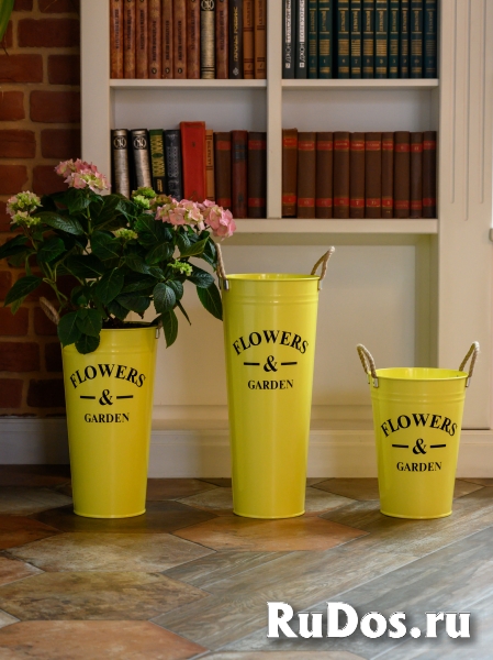 Цветные металлические вазоны для цветочных магазинов от производи изображение 6