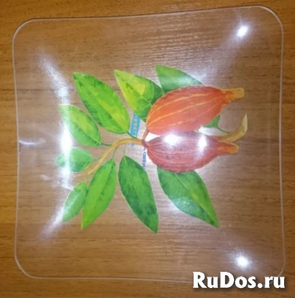 Блюда тарелки на стол стекло металл Доска раздел новые изображение 5