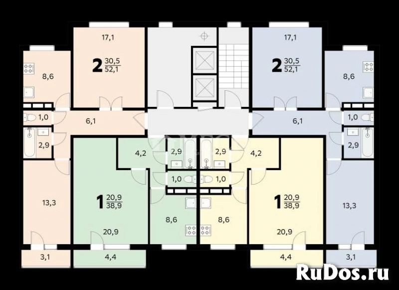 Продам 2 комнатную квартиру 52.3 м2 изображение 10