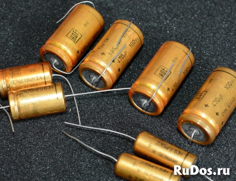 Конденсаторы  электролитические ROE, Германия, винтаж фотка