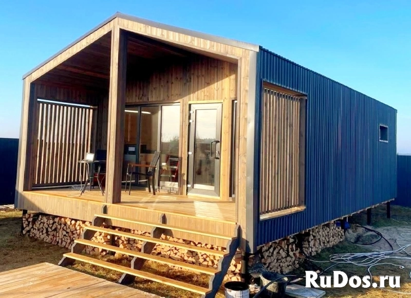 Дачный модульный дом 6 х 4,8 м с верандой 14м2. изображение 3