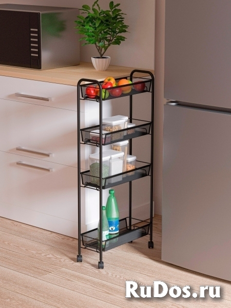 Этажерка “Ладья 14К” на колесах 45 х 18 х 98,5 см в ассортименте фото