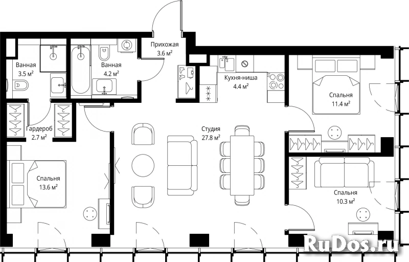Продам 3 комнатную квартиру 81.5 м2 фотка