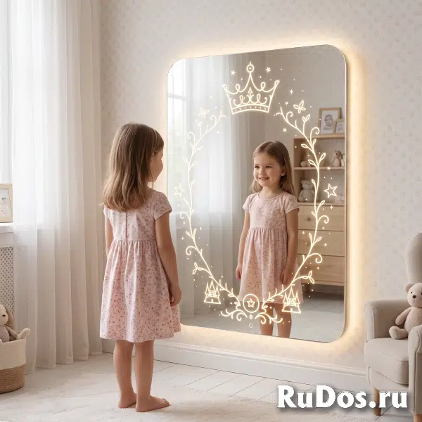 Зеркало с подсветкой «Принцесса» 60×80, корона изображение 4