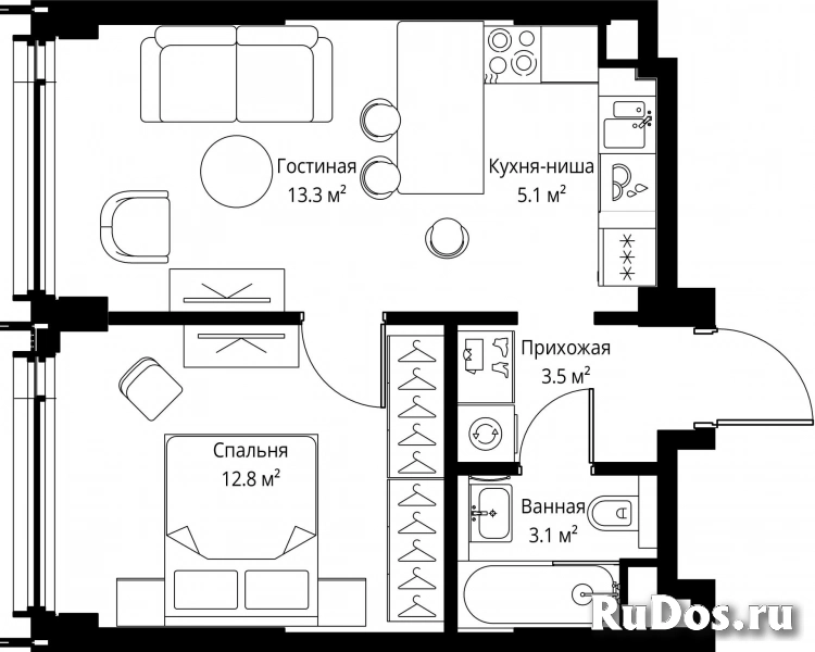 Продам 1 комнатную квартиру 37.8 м2 фотка