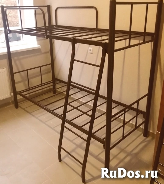 Кровати на металлокаркасе двухъярусные, односпальные Новые с матр изображение 3