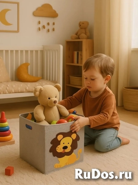 Корзина для игрушек 30х30х30 изображение 5