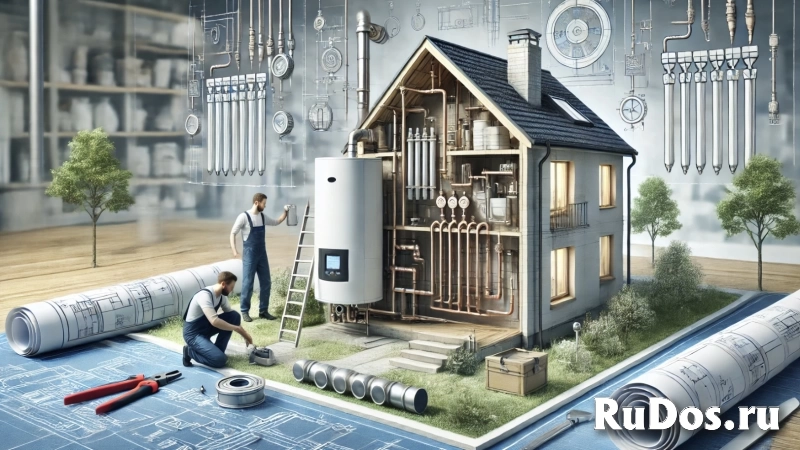 Монтаж отопления загородного дома, дачи. Водоснабжение. ЛОС изображение 3