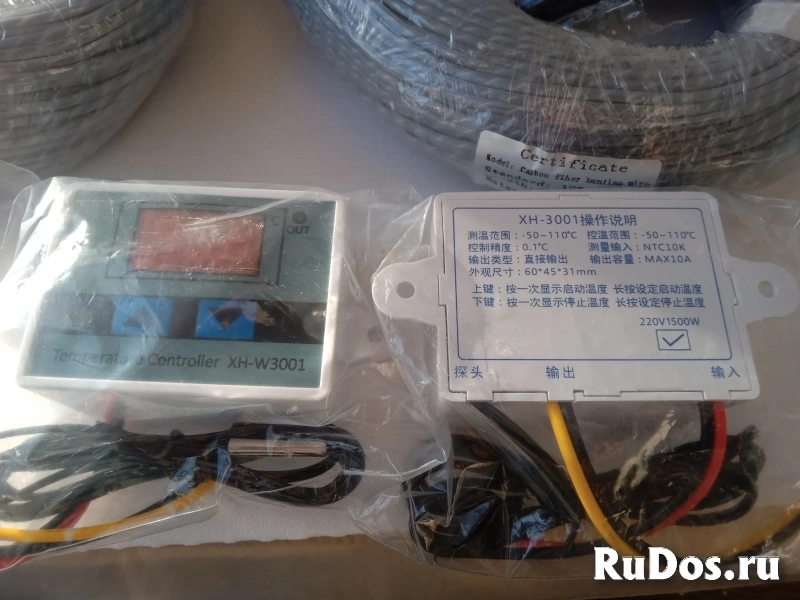 Теплые полы кабель нагревательный 100м ( 2 терморегулятора цифровых в комплект). изображение 5