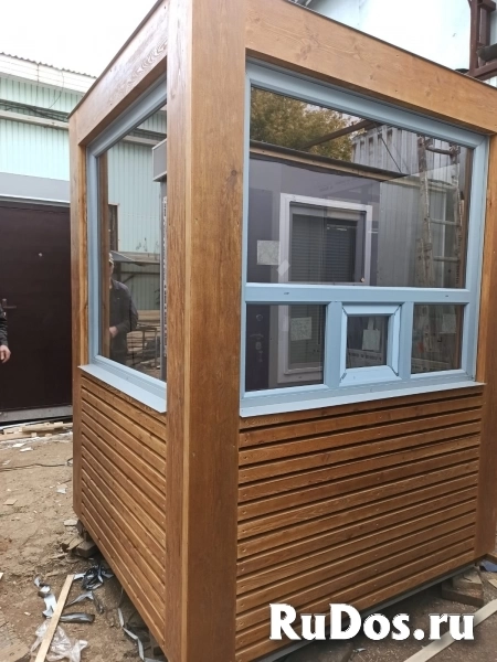 Пост охраны 1,6х1,6х2,5м, бруски лиственницы экостиль изображение 8