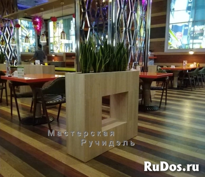 Напольное кашпо, прямоугольные кашпо для цветов изображение 12