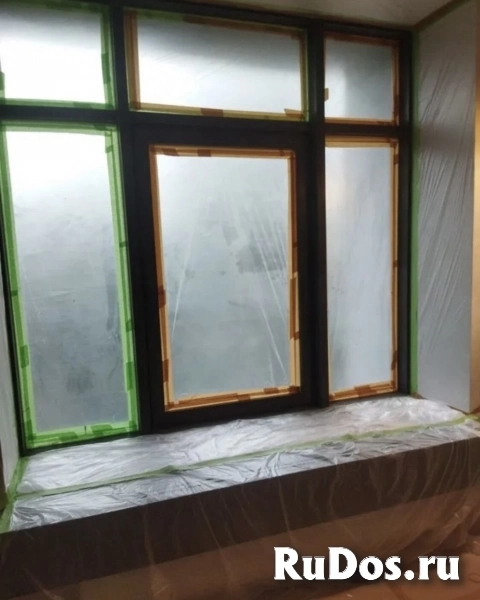 покраска окон, металлоконструкций, зданий и т.п. фото