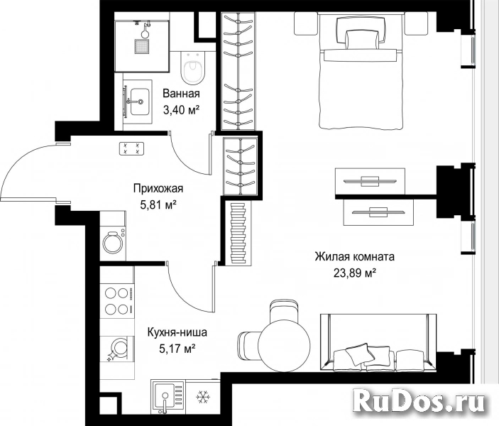 Продам 1 комнатную квартиру 38.27 м2 фотка
