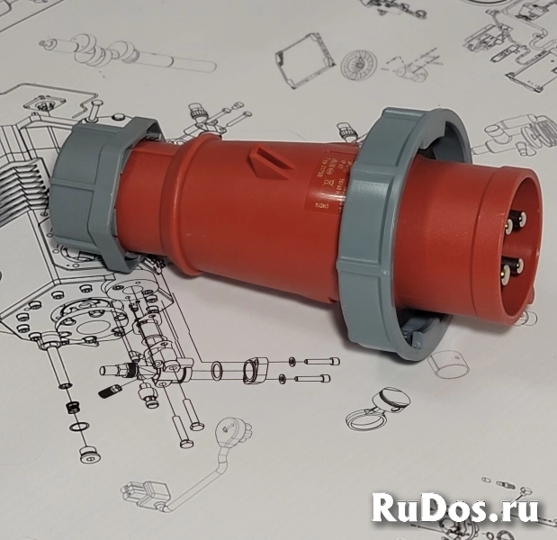 Вилка переносная 3-х фазная 380В-440В, 32А, Mennekes (22-02378-00) фотка