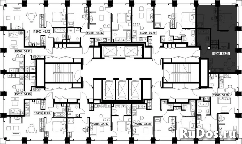 Продам 2 комнатную квартиру 52.73 м2 изображение 3