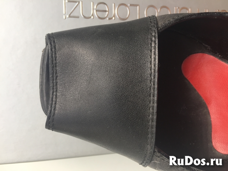 Туфли gianmarco lorenzi италия 39 размер кожа черные платформа 1с изображение 10