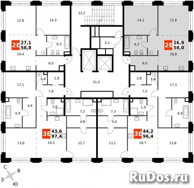 Продам 2 комнатную квартиру 58 м2 изображение 4