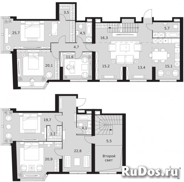 Продам 6 комнатную квартиру 211.9 м2 фотка