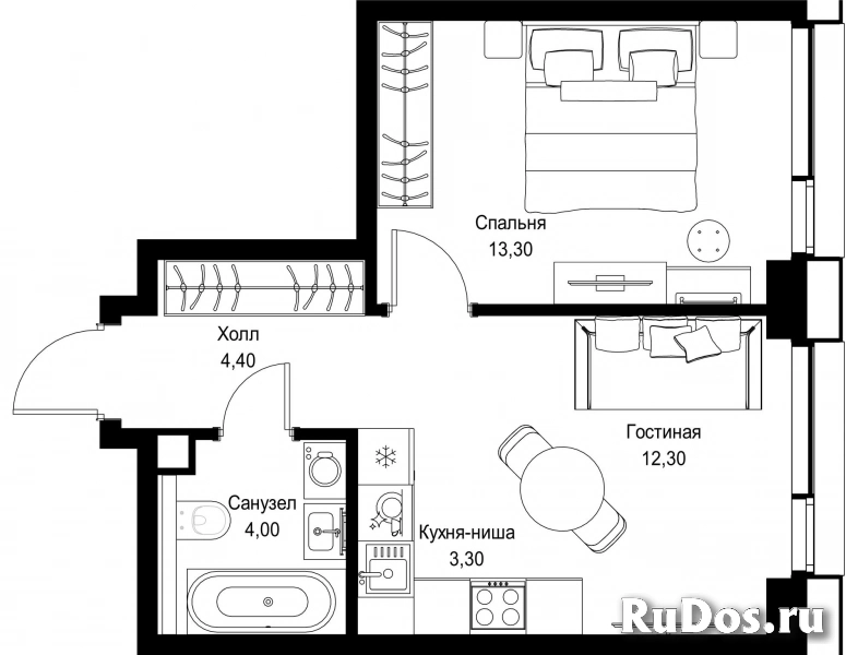Продам 1 комнатную квартиру 37.3 м2 фотка