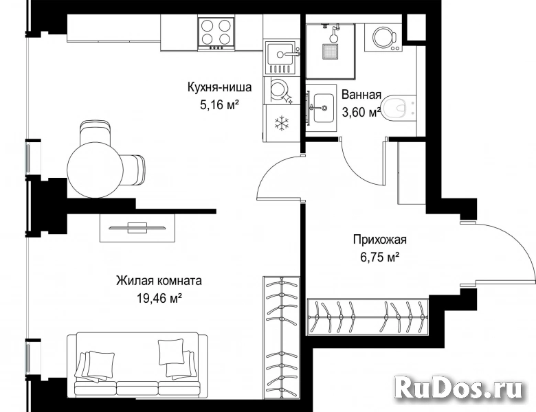 Продам 1 комнатную квартиру 34.97 м2 фотка
