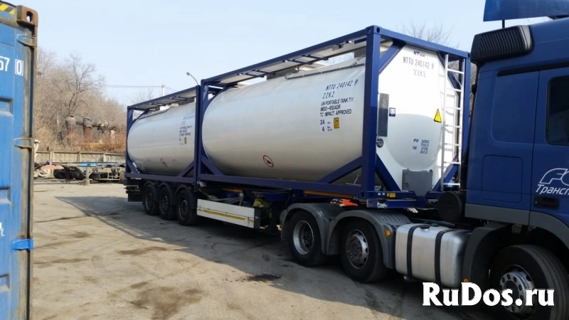Танк-контейнер тип Т11 объём 24м3 для перевозки кислоты, новый. изображение 8