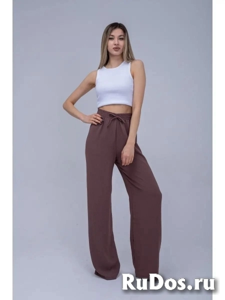 НА ВАЙЛДБЕРРИЗ Брюки палаццо широкие на резинке фотка
