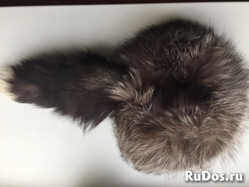 Шапка женская новая мех чернобурка хвост меховая разное 44 46 м р изображение 3