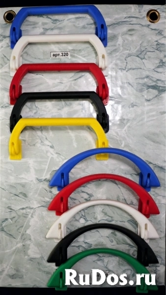 Ручки для портфелей, 109х45х10. Кнопки Альфа 14мм никель. изображение 3