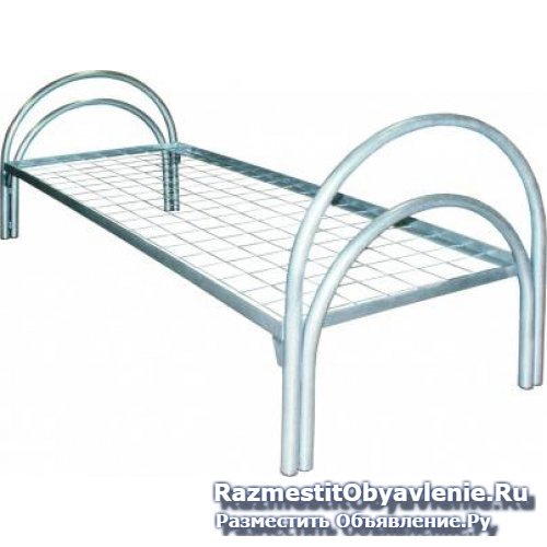 Одноярусные кровати металлические двухспальные. изображение 4