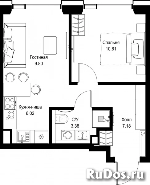 Продам 1 комнатную квартиру 36.99 м2 фотка