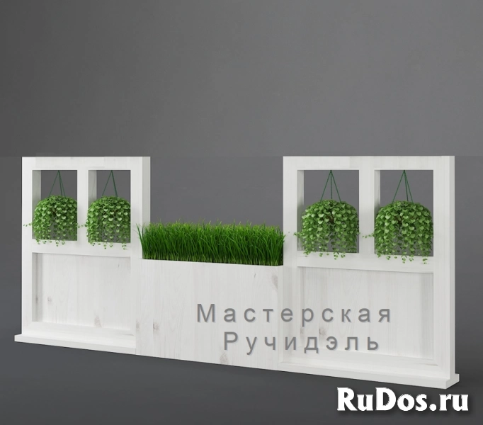 Перегородки для летних кафе, ограждения из дерева изображение 4