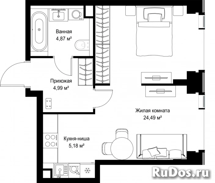 Продам 1 комнатную квартиру 39.53 м2 фотка
