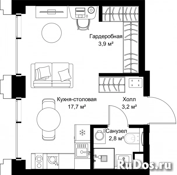Продам 1 комнатную квартиру 27.6 м2 фотка