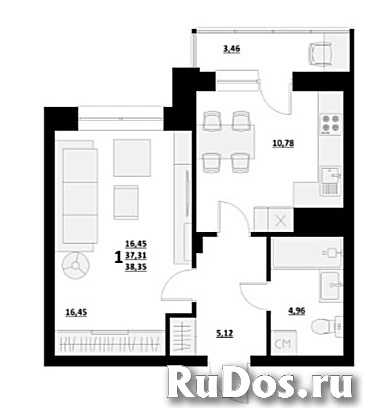 1-к в Новостройке на Квасова изображение 7