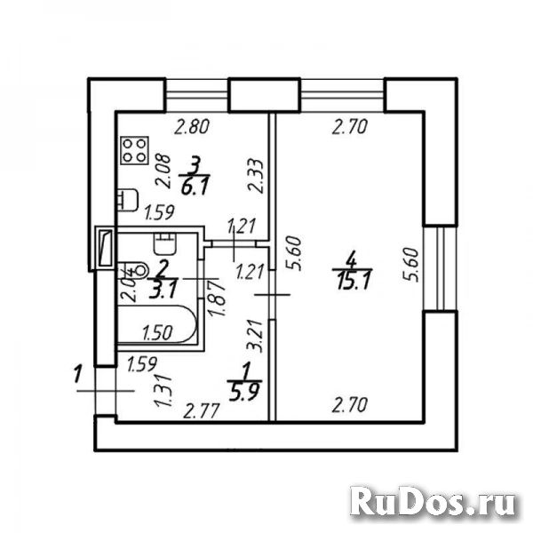Продам 1 комнатную квартиру 30 м2 фотка