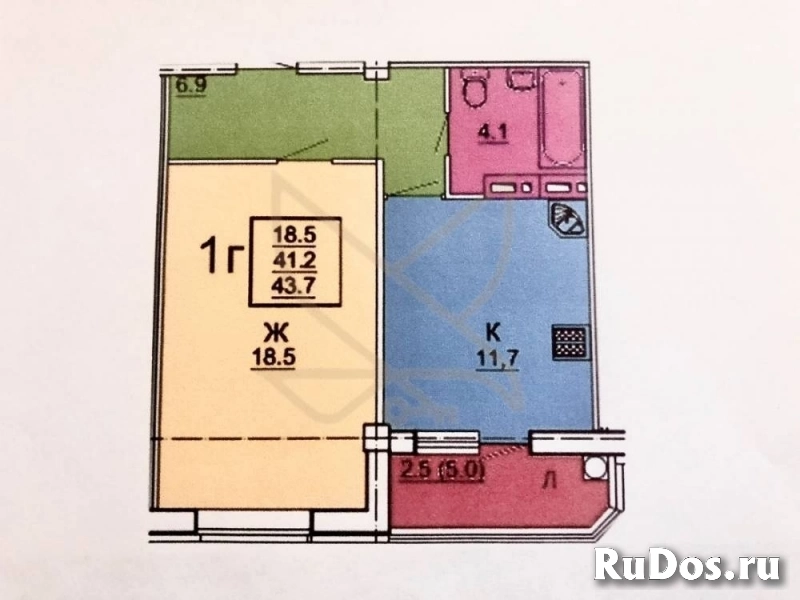 Продам 1 комнатную квартиру 43.7 м2 фотка