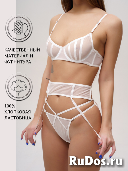 Нижнее белье женское сексуальное эротическое комплект лифчик трус изображение 7