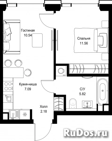 Продам 1 комнатную квартиру 37.19 м2 фотка