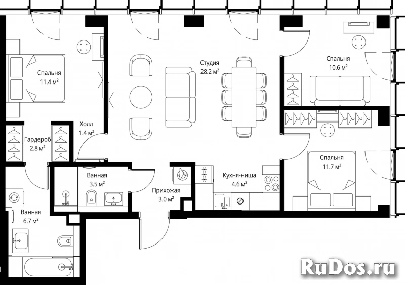 Продам 3 комнатную квартиру 83.9 м2 фотка
