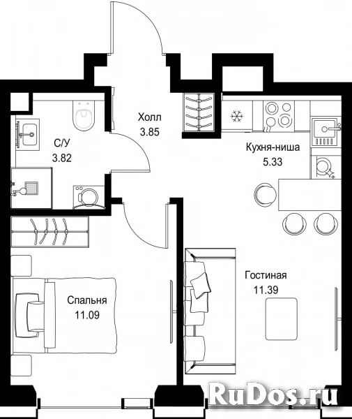 Продам 1 комнатную квартиру 35.48 м2 фотка