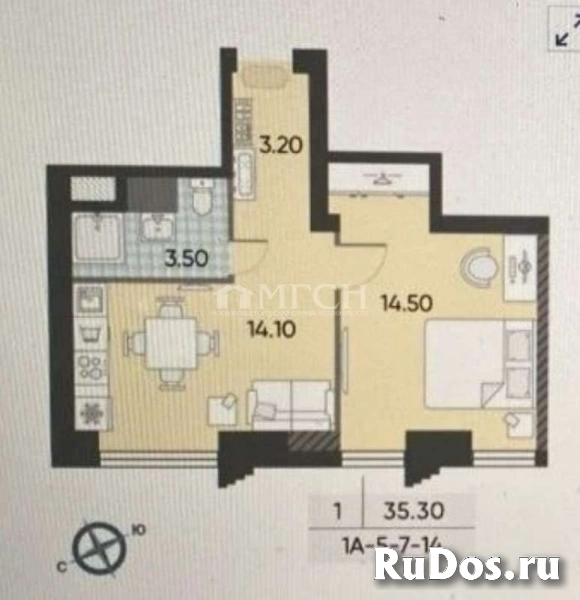 Продам 2 комнатную квартиру 35.3 м2 изображение 5