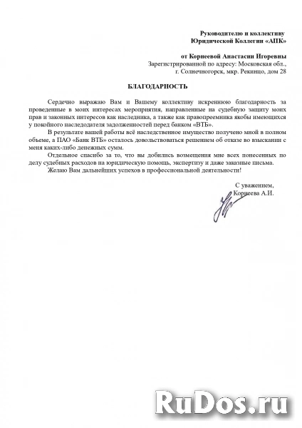 Юрист по арбитражным, наследственным, имущественным спорам, банкротству изображение 5