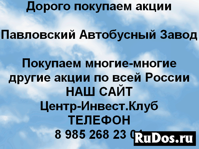 Покупаем акции Павловский автобусный завод фото