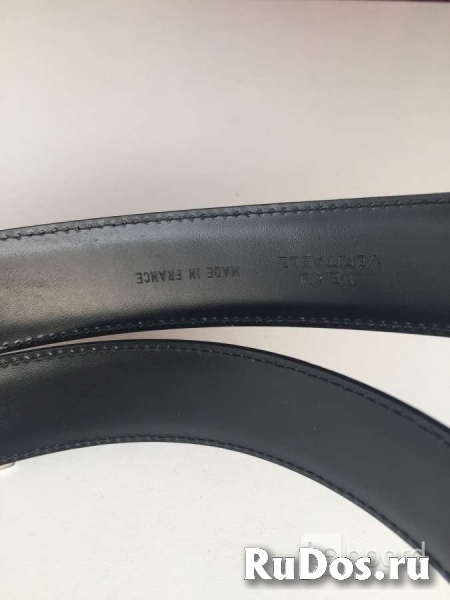 Ремень мужской dupont франция кожа черный кожаный металл под плат изображение 4