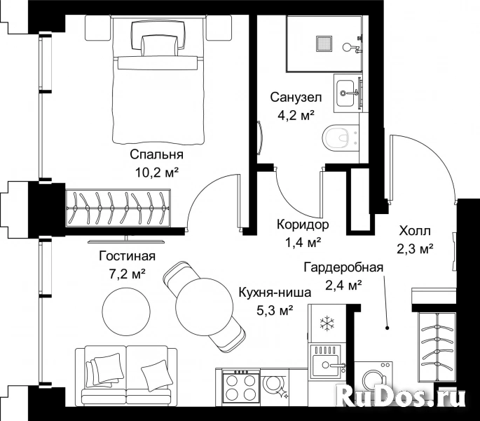 Продам 1 комнатную квартиру 33 м2 фотка