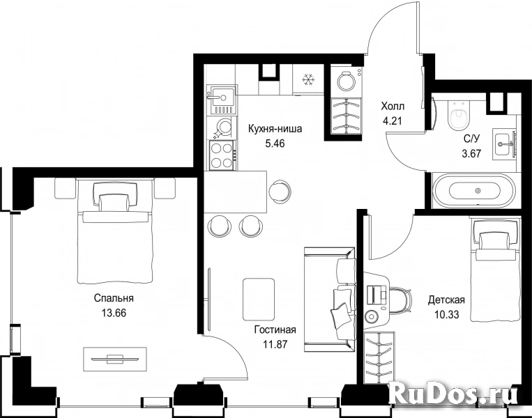Продам 2 комнатную квартиру 49.2 м2 фотка